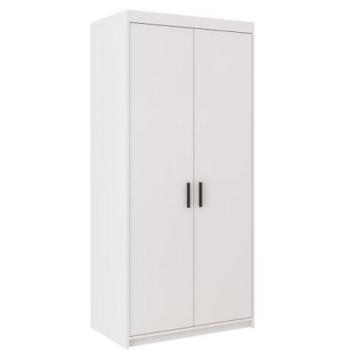 Armario Tucson 112 Blanco con Bisagras, 2 Puertas, 5 Estantes, 90 x 191 x 53 cm