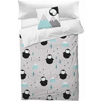 NORKIDS Funda nórdica Pingu Grey Cama 90