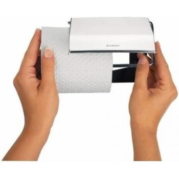 Brabantia Profile - Portarrollos de Papel higiénico, Acero Brillante