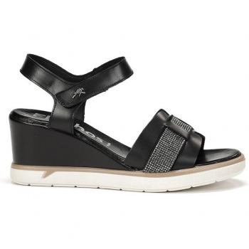Sandalias de Mujer FLUCHOS SANDALIA CASUAL DE PIEL CON CUNA NEGRO
