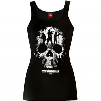 The Walking Dead Heroes Skull Top Mujer Negro M