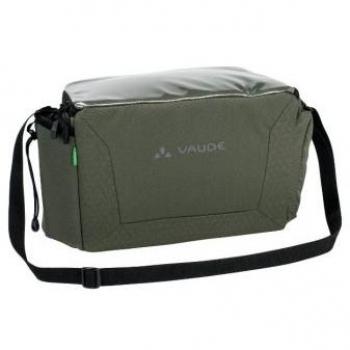 Bolsa para bicicleta Vaude eBox - KLICKfix ready (caqui) con características de sistema de montaje KLICKfix, diseño funcional y resistente al agua
