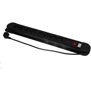 Regleta de Enchufes Maclean MCE11, 8 Gniazdos con Interruptor y Protección contra Sobretensiones, Cable de 1.5m