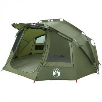 Tienda de Pesca Impermeable Verde Oliva para 5 Personas