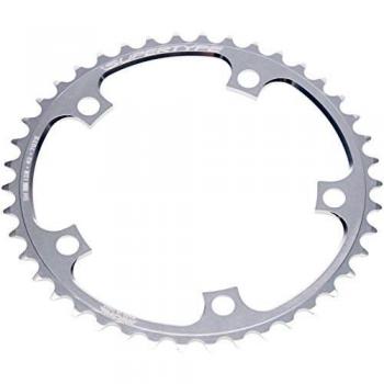 Miche PL13042AG-Plato para Bicicleta 130 mm, Color Plateado
