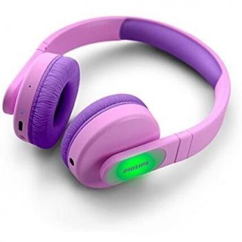 Philips Wireless Headphones for Kids/Bluetooth, Padded and Comfortable, 28 hours Playtime, Volume Limited/Philips On-Ear Headphones TAK4206PK / 00