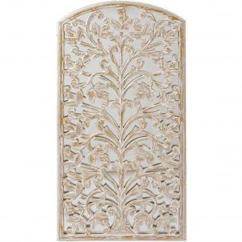 Decoración de Pared DKD Home Decor 45 x 2 x 89 cm Acabado envejecido Blanco Romántico