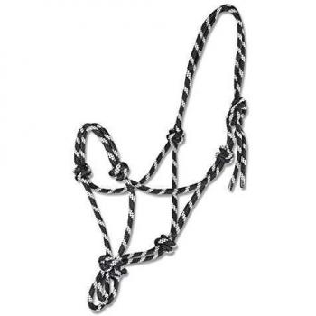 Cabezada Nudos Waldhausen Negra/Blanca para Caballos de Sangre Caliente