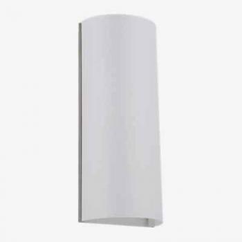 Aplique de pared LED Club, aluminio cepillado/blanco