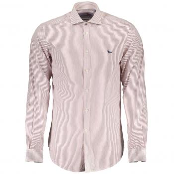 Harmont & Blaine Elegant Purple Cotton Dress Shirt - XL, Male, Casual Shirt, Multicolor, Size: XL Narrow Fit Long Sleeve Cotton Shirt with Contrasting Details