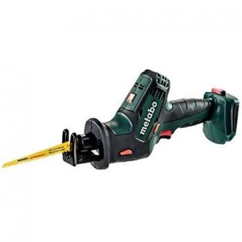 Metabo 602266840 Sierra de sable inalámbrica SSE 18 LTX | + Estuche MetaLoc, inserte | Grabación rápida / luz de trabajo / tope de profundidad ajustable