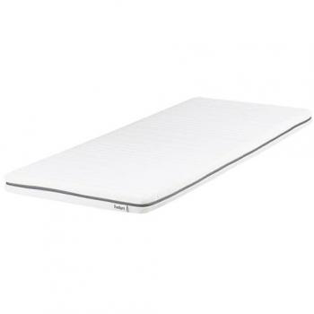 Colchón de espuma blanca Precious con funda extraíble y cremallera, dureza media, 80 x 200 cm