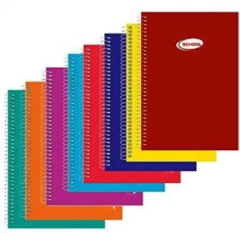 Pacsa 16428 - Cuaderno espiral, 80 hojas, colores surtidos, 1 pieza