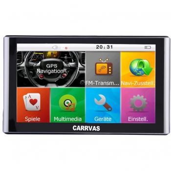 carrvas 7 pulgadas Europe Traffic GPS Navi Navegación dispositivo con gratuita por tarjeta actualizaciones para toda Europa para camiones coche taxi Asistente de carril guía de voz Flash alertas 8 GB