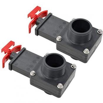 vidaXL 2X Válvulas para Piscina Rosca Macho Equipamientos Accesorios para Piscinas SPA Jacuzzi Patio Jardin Terraza Exterior Aire Libre 1.5 Pulgadas