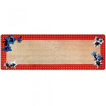 Deco de Mat & # x2502; griass Di Edelweiss/rojo cuadrícula & # x2502; antideslizante alfombra de camino 60 x 180 cm sin borde para interiores o entrada Rango & # x2502; alta Suciedad grabación mediante resistente, fibras suave poliéster & # x2502; mu