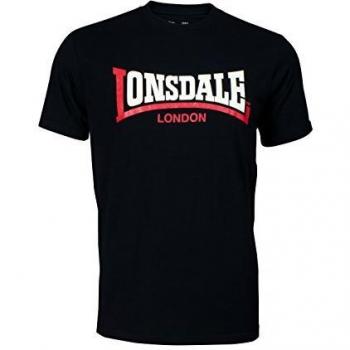 Lonsdale London Two Tone Short Sleeve T-Shirt 4XL - Black, White, Red
