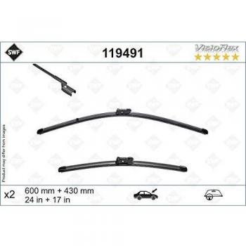 Limpiaparabrisas SWF 119491 con tecnología de goma de alta calidad, diseño aerodinámico para reducir el ruido y la resistencia al viento, fácil instalación tipo clip, compatible con una amplia gama de vehículos