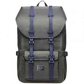KAUKKO Mochilas Tipo Casual Compartimento para 15 Portátil 22 litros Ejercito Verde