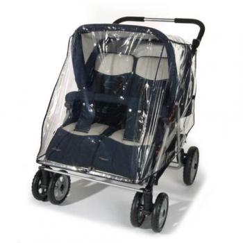 Euret 71584 - Protector para la lluvia para silla de paseo doble