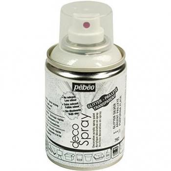 Spray de pintura DecoSpray - Pébéo - Purpurina plateada - 100 ml - Pintura para manualidades