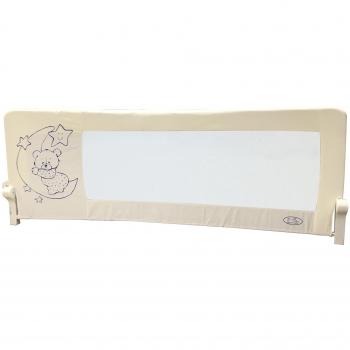 Barrera de cama para bebé, 180 x 65 cm. Modelo osito y luna azul. Barrera de seguridad.