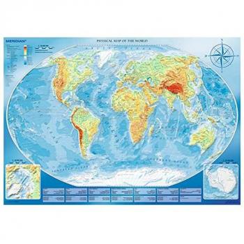 Puzzle Trefl Mapa Físico Gigante del Mundo 4000 Piezas