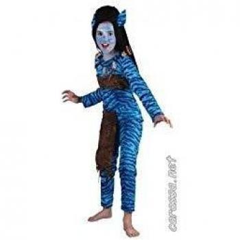Disfraz de Guerrera azul para niña