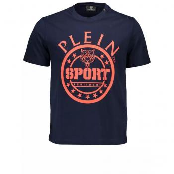 Plein Sport Blue Cotton T-Shirt - XXL