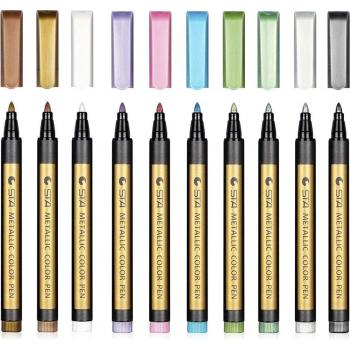 DAM. Set de Rotuladores en Colores Metálicos Brillantes - 10 unidades