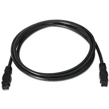 NANOCABLE 10.09.0502 - Cable FIREWIRE IEEE1394B, Bilingual 9/M-Bilingual 9/M 800Mbps, Macho-Macho, Negro, 1.8mts