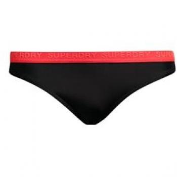 Braguita de bikini clásica elástica negra para mujer Superdry - Sostenible, Poliéster Reciclado, Talla XS