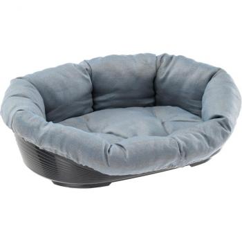 Cama para perros Ferplast Siesta Deluxe con funda Sofa Tweed azul - Tamaño 8