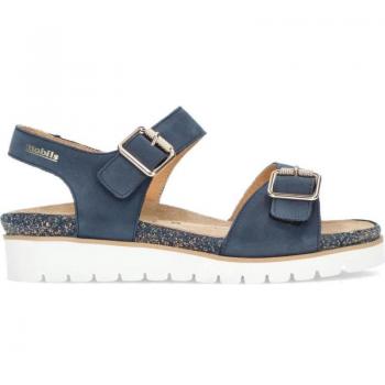 Sandalias Mephisto Tarina con plantilla extraíble para mujer y niña, color azul