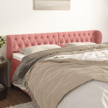 Cabecero de terciopelo rosa 183x23x78/88 cm vidaXL