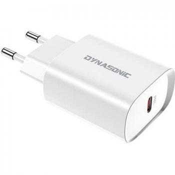 DYNASONIC Cargador USB C 20W Carga Rápida, Tecnología de Balance Inteligente para Móvil iPhone o Puerto C