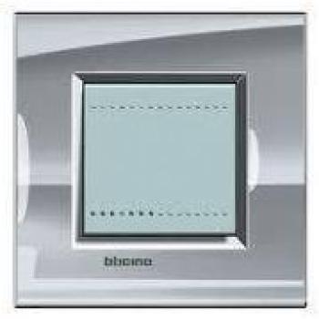 Placa Cuadrada Bticino Livinglight Níquel 2 Módulos Diseño Impecable