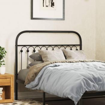 Cabecero de metal negro 107 cm Vidaxl