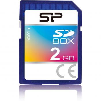 Silicon Power 2GB SD 80X - Tarjeta de memoria SecureDigital de 2 GB, azul