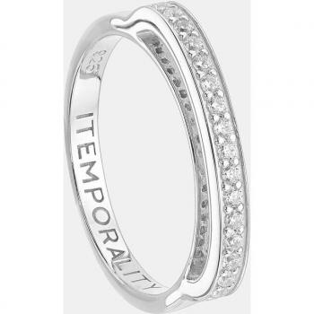 Anillo Tribeca de plata con cinturón de circonitas