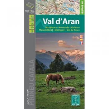 Vall d'Aran 1:40.000 mapa excursionista. Alpina. cast/cat/fran. - Vv. Aa.