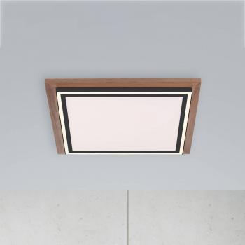 Plafón de madera cuadrado con LED con mando a distancia