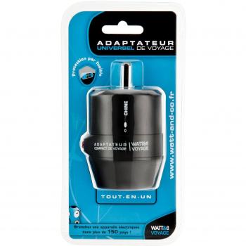 Watt & Co ADU-150P-USB - Adaptador de enchufe compacto