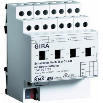 Gira 4-Channel KNX Switching Actuator 16A C-Load 104500