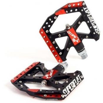 MSC Bikes MSC Superflat - Pedales para plataforma de ciclismo, color rojo anodizado