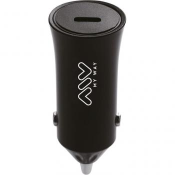 Cargador de Coche Myway Tipo C PD 20W Negro - Carga Rápida y Segura