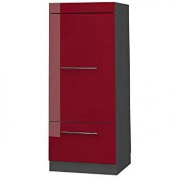 Armario para microondas Fame-Line, Burdeos alto brillo y Gris, 60 cm, Vicco