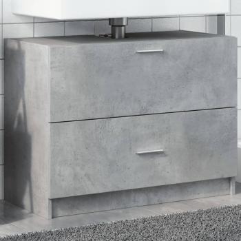 Armario de lavabo de hormigón gris 78x37x59 cm en cartón