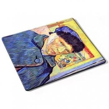 Van Gogh - Self Portrait With Cut Ear 2, Designer Almohadilla del Ratón Mouse Mouse Pad con Diseño Colorido. Auténtica Alfombrilla de 250 x 190 mm. Tamaño Ideal de Media para el Uso Diario.