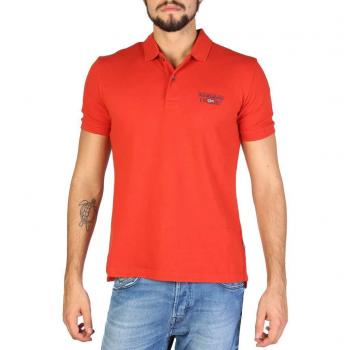 Napapijri Orange Cotton Polo Shirt N0YILY for Men